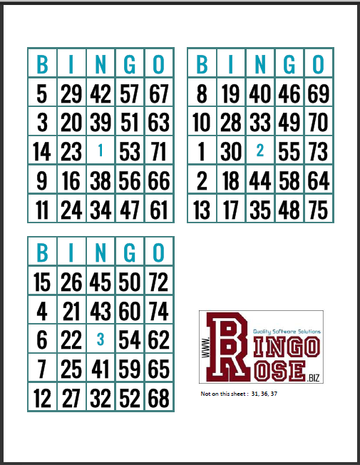 FREE Bingo cards